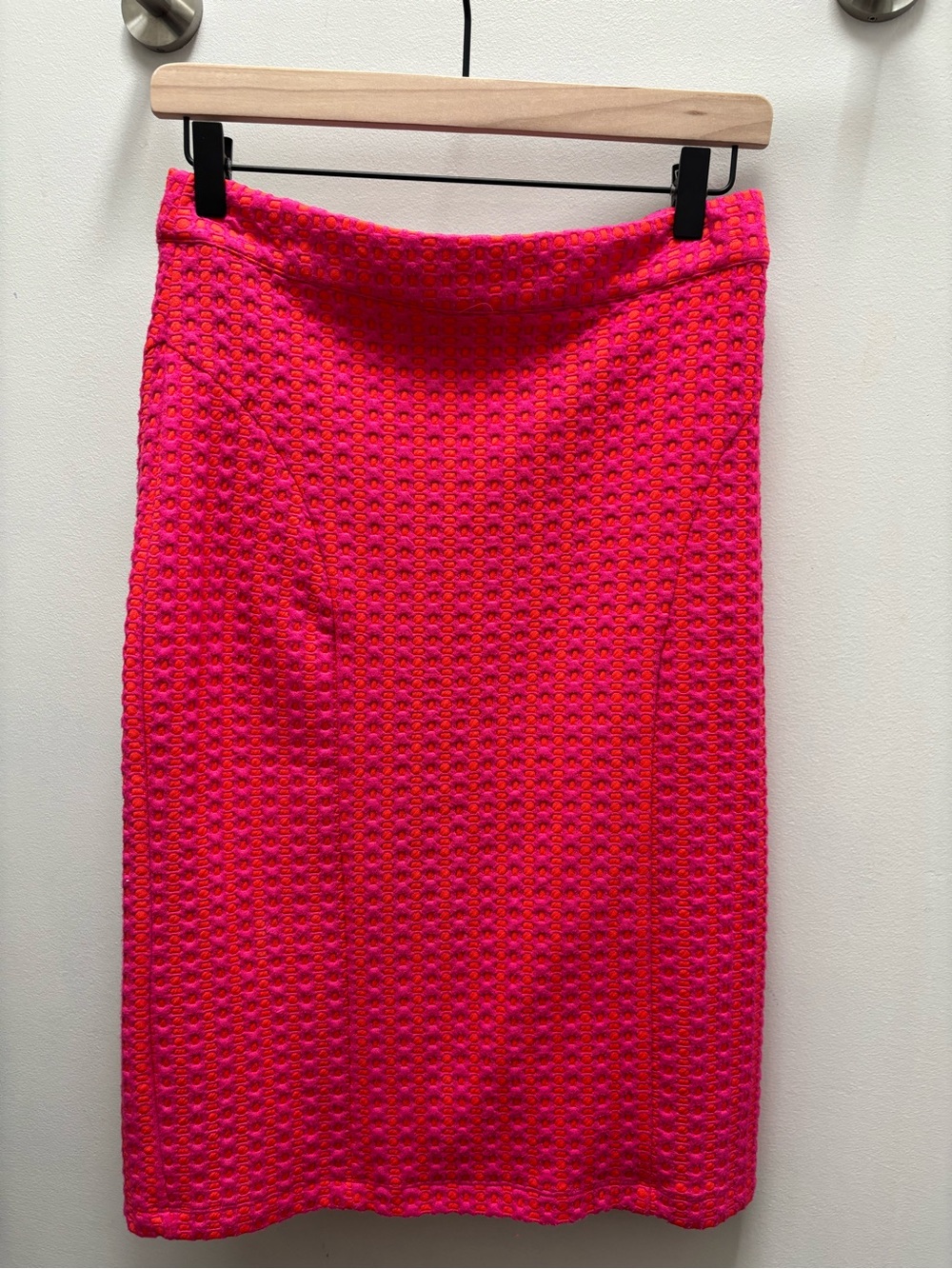 Anthropologie Pink/Orange  Textured Pencil Skirt
